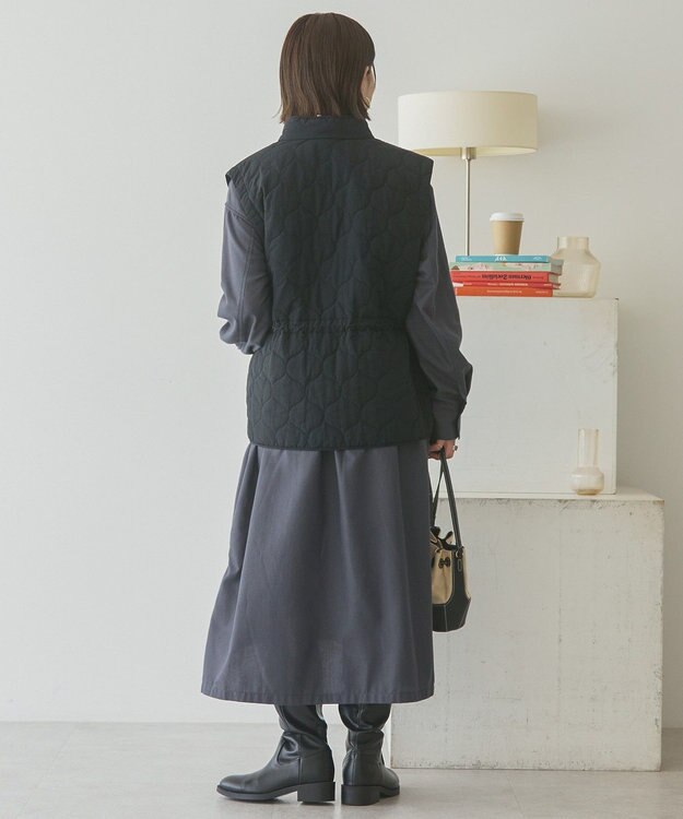 AMERICAN HOLIC ドロストキルティングベスト Black