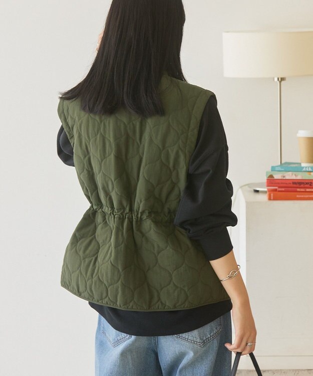 AMERICAN HOLIC ドロストキルティングベスト Khaki