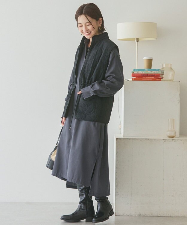 AMERICAN HOLIC ドロストキルティングベスト Black