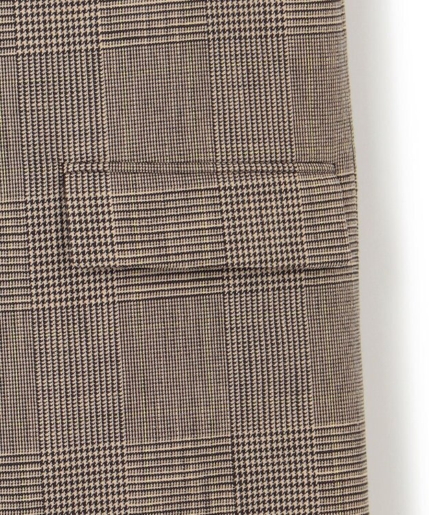 uncrave グレンチェック ジレ ブラウンチェック