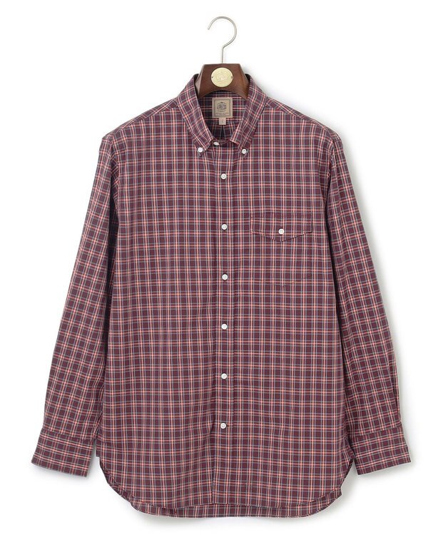 J.PRESS MEN SOMELOSコットンチェック シャツ ワイン系3