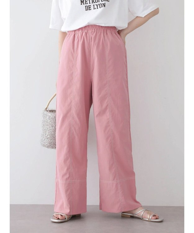 Green Parks ・ＳＵＧＡＲ　ＳＰＯＯＮ　配色ｓｔイージーパンツ Pink