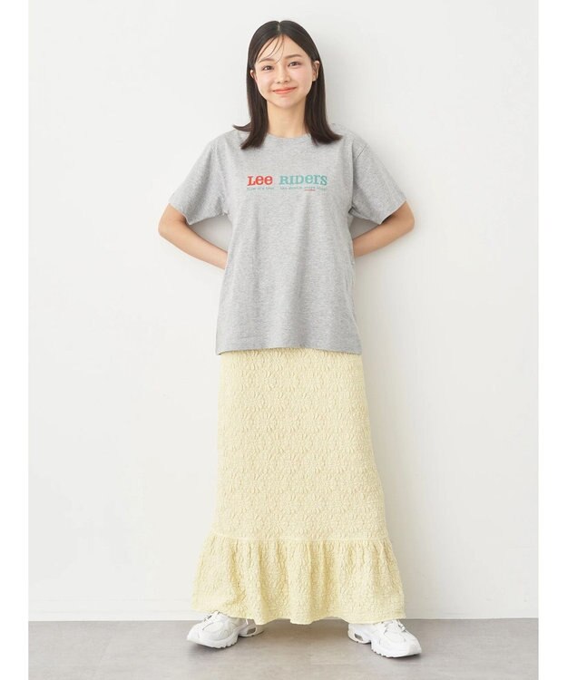 earth music&ecology Ｌｅｅ×ｅ．ｍ．ａ．ｅ　ＬＯＧＯ　Ｈ／Ｓ　ＴＥＥ Gray Mixture