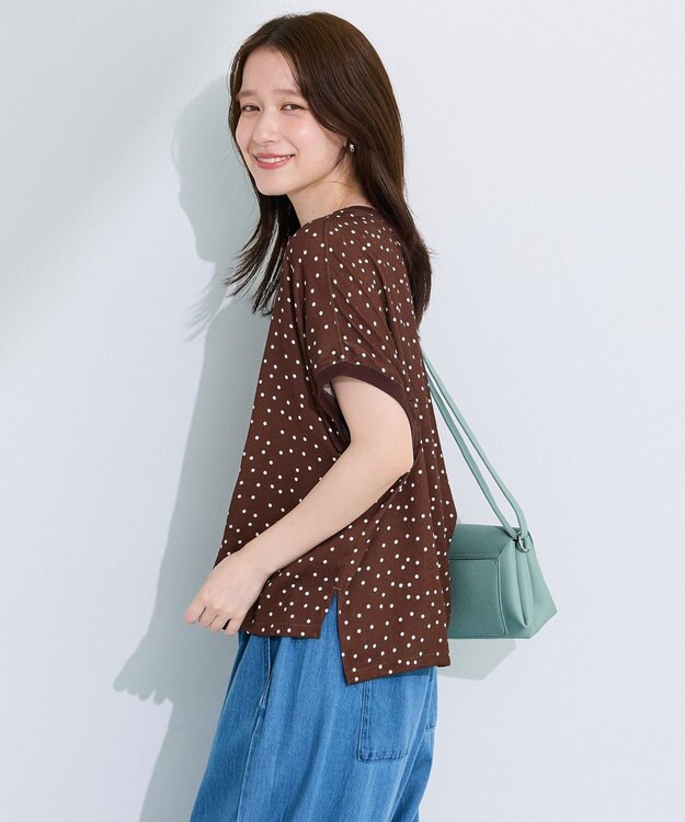 Green Parks リブドッキングブラウス Brown