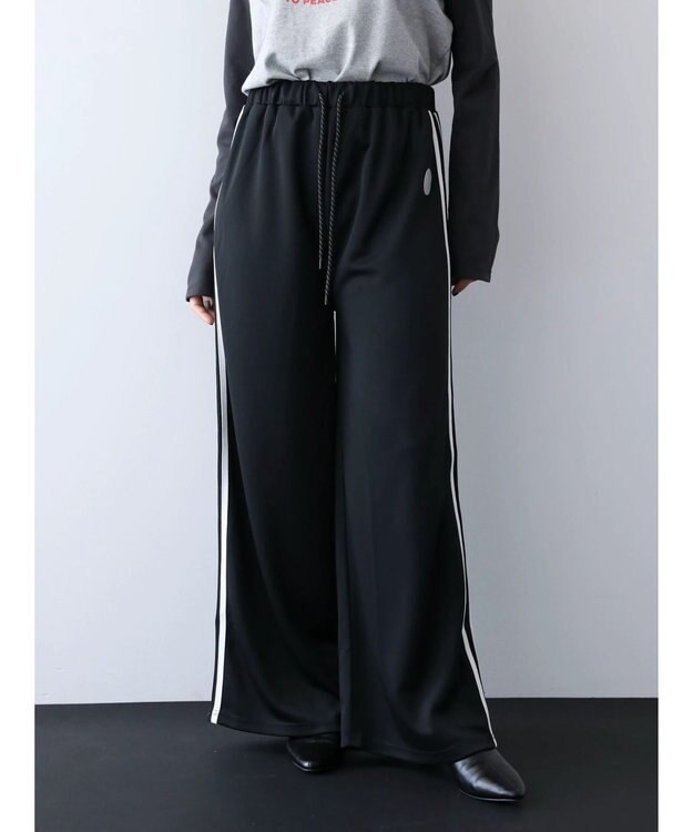 Green Parks ＥＧＯＩＳＴ　ライン入りカットパンツ Black