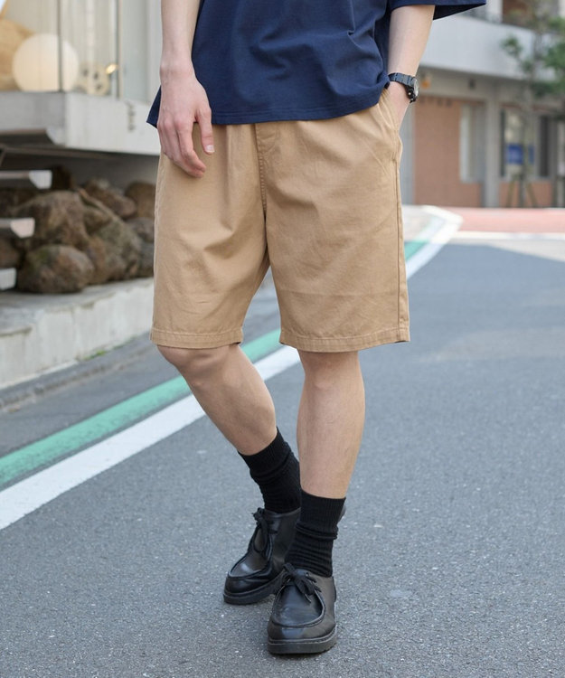 WEGO 【ウエストゴム/SMLサイズ展開】イージーコットンショーツ ベージュ