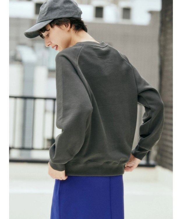 AMERICAN HOLIC ラグランロゴスウェット2 Charcoal Gray