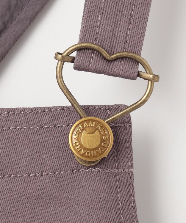 ANY KIDS チュール付き ジャンパースカート チャコール