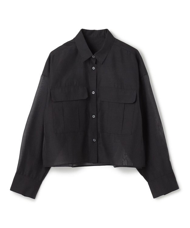 UNFILO シアークロップドシャツ ブラック