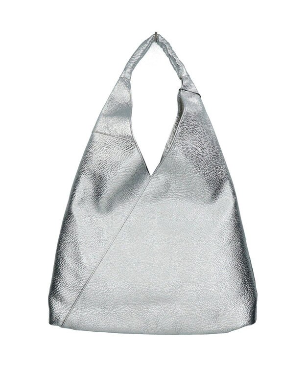 INTER-CHAUSSURES 【ANDREA CARDONE】ソフトカーブ ワンハンドルバッグ（ワイド） シルバー