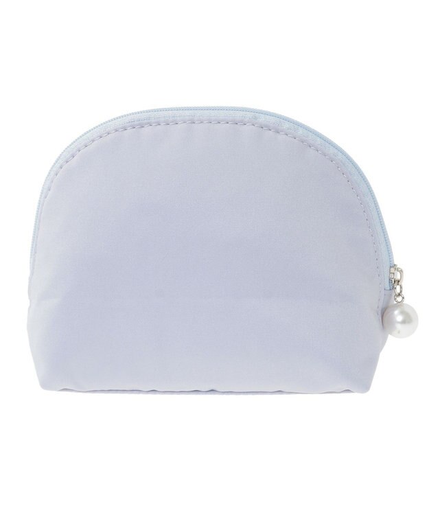 Maison de FLEUR シャイニーリボンラウンドポーチ Blue