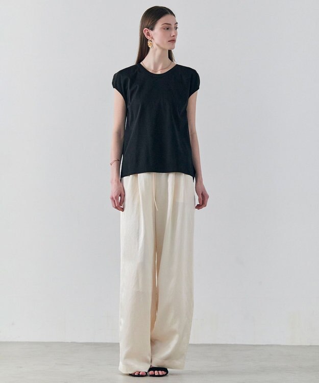 BEIGE， ZEOLITE / バックツイスト コンビトップス Black
