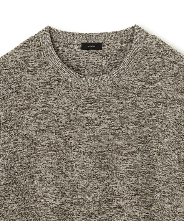 JOSEPH HOMME ナイロンムリネメランジ　クルーネックニット キャメル系