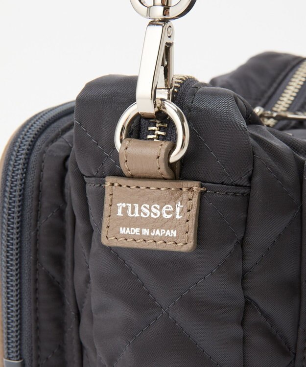 russet 【2025AW新作】キルティングスクエアショルダーバッグ(SF-257) Charcoal