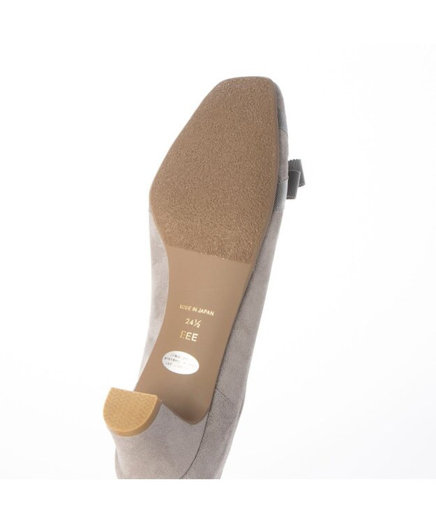 Riz raffinee <Riz raffinee>【3E】グログランリボンパンプス グレーメタリック