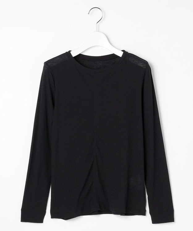 J.PRESS LADIES 【WEB限定】シアーストレッチフライス クルーネック シアー カットソー 【WEB限定】ブラック系