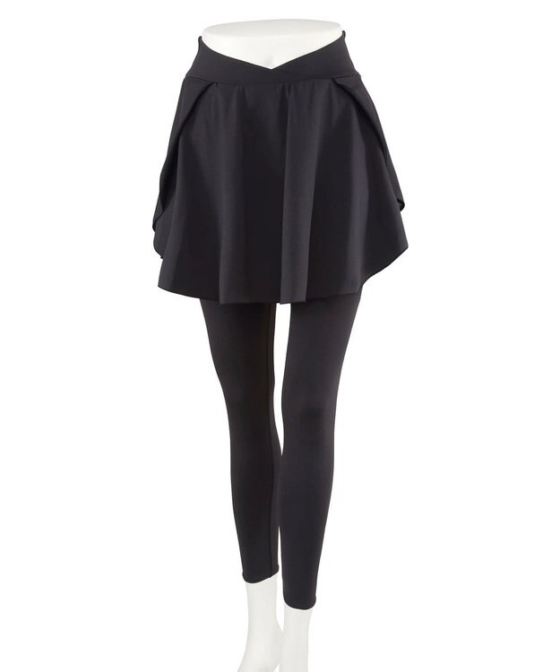 San-ai Resort（三愛水着楽園） 【水陸両用】　スカート付きレギンスM・L　【Reir（レイール）】 ブラック