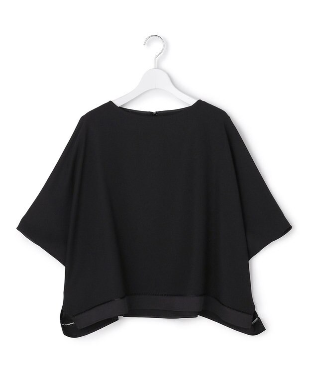 ICB L 【先行予約・WEB限定カラーあり】 FluidBackSatin クロップドブラウス ブラック