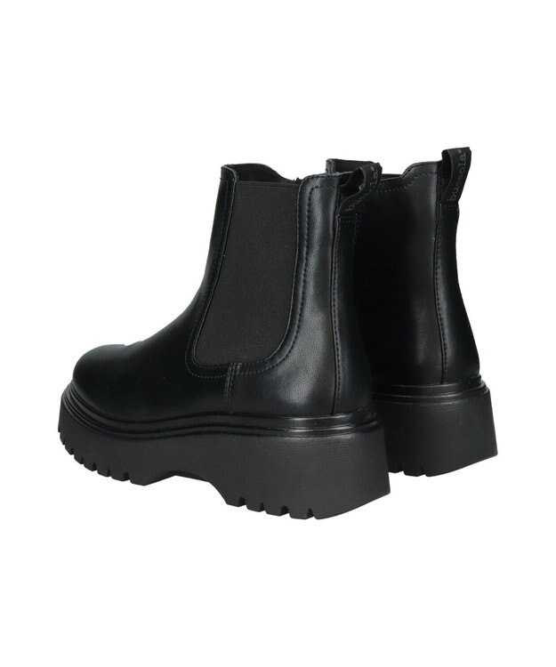 INTER-CHAUSSURES 【BUSSOLA】ボリュームソールサイドゴアブーツ ブラック