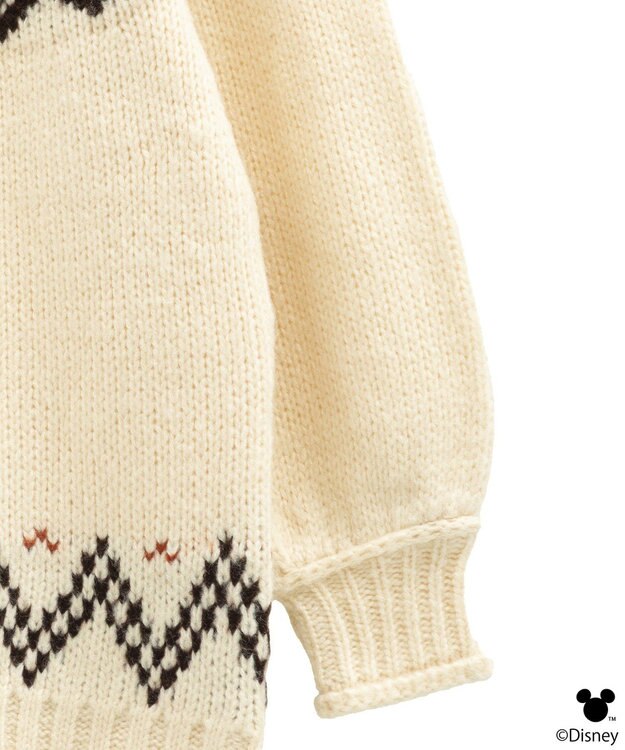 earth music&ecology 【予約】Disney/ミッキー刺繍ノルディックニットチュニック アイボリー