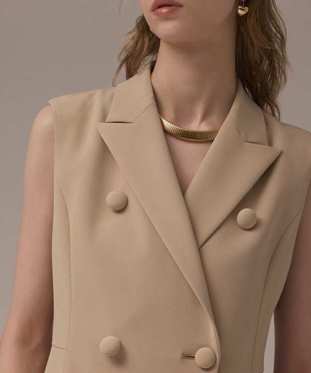 GRACE CONTINENTAL テーラードワンピース ベージュ