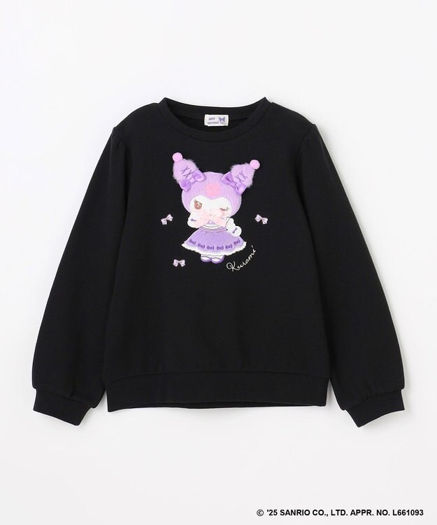 ANY KIDS 【マイメロディ＆クロミ×ANY KIDS】アップリケ トレーナー ブラック×クロミ