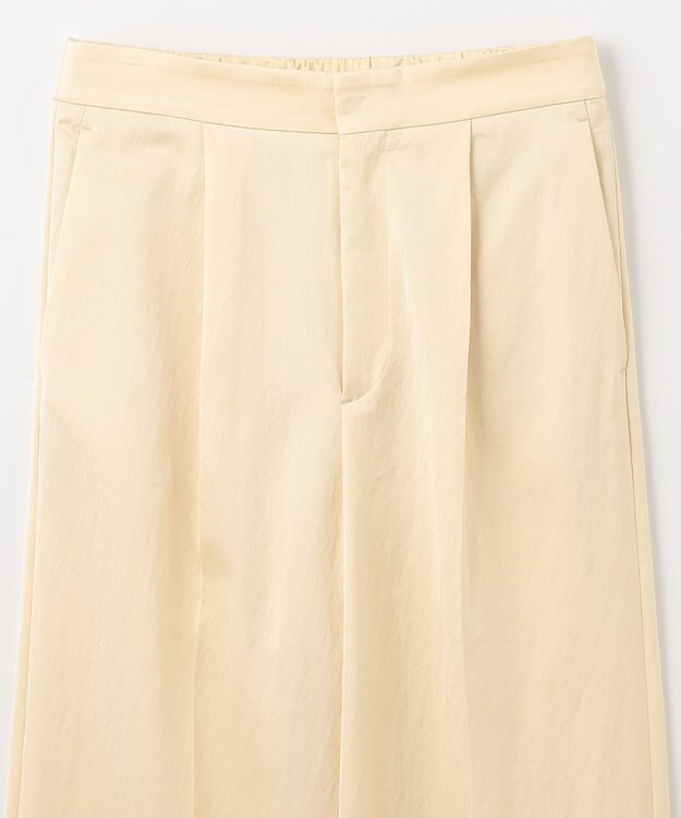 NAVE 【ReNAVE 洗える】グロスサテン パンツ ライトイエロー系