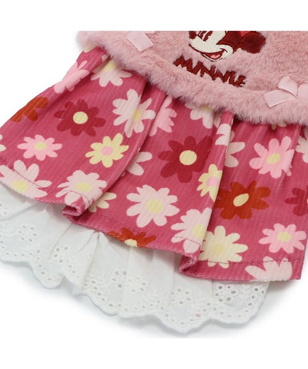 PET PARADISE ディズニー ミニーマウス ワンピース ベスト付き 《花柄 》小型犬 花柄