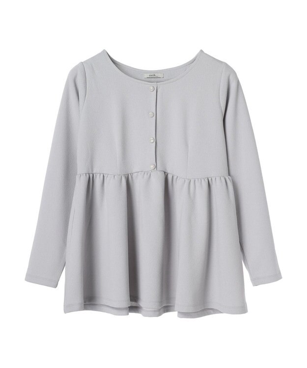 earth music&ecology ペプラムカットプルオーバー Sax