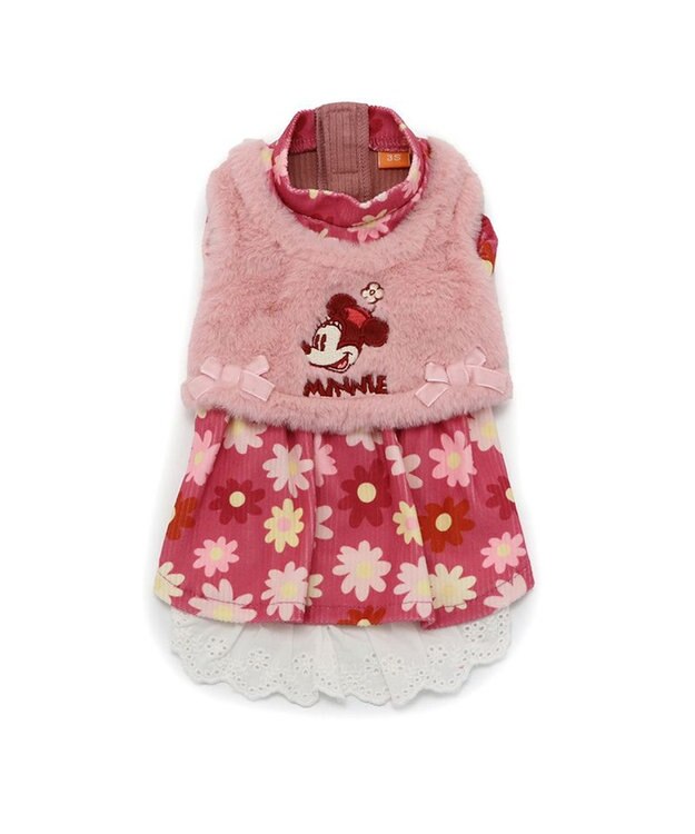 PET PARADISE ディズニー ミニーマウス ワンピース ベスト付き 《花柄 》小型犬 花柄