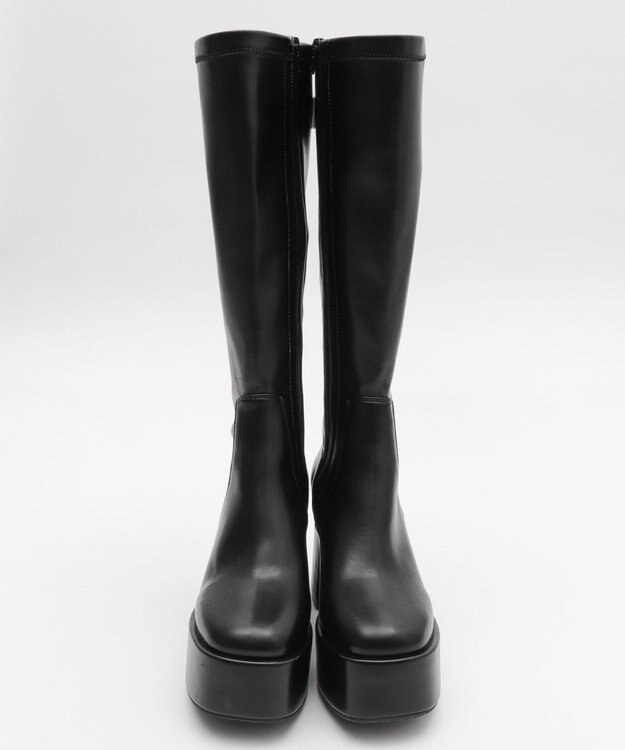 WEGO ストレッチヒールロングブーツ ブラック