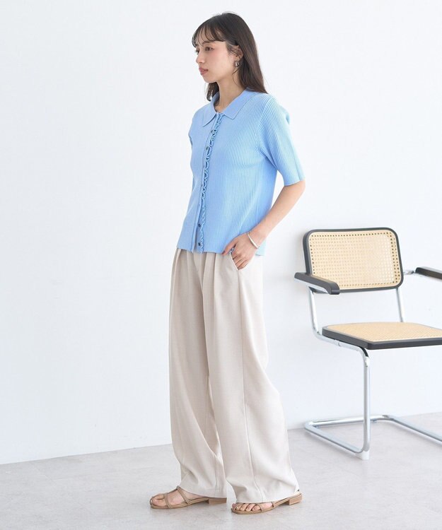 earth music&ecology ストレートパンツ Ecru