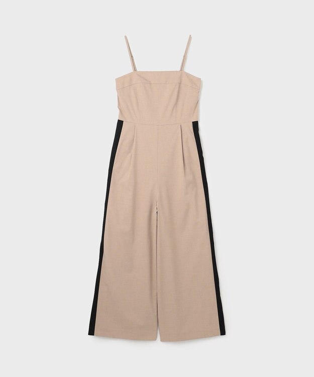 GRACE CONTINENTAL サイドラインサロペ ベージュ