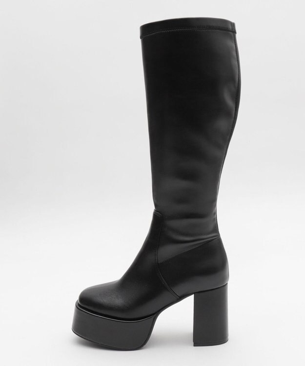 WEGO ストレッチヒールロングブーツ ブラック