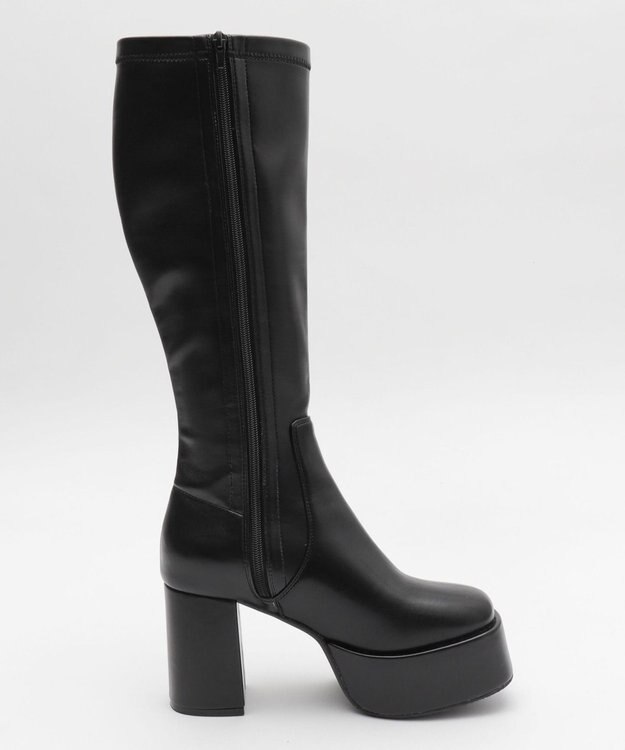 WEGO ストレッチヒールロングブーツ ブラック