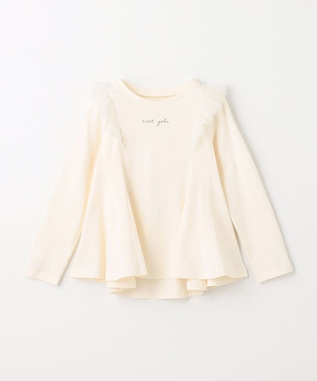 ANY KIDS フレアシルエット 長袖 Tシャツ エクリュ