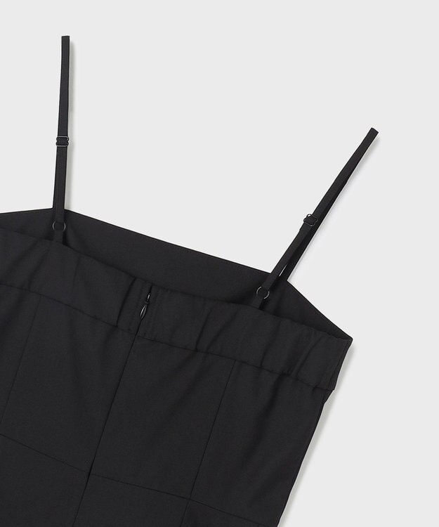 GRACE CONTINENTAL サイドラインサロペ ブラック