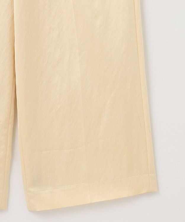 NAVE 【ReNAVE 洗える】グロスサテン パンツ ライトイエロー系