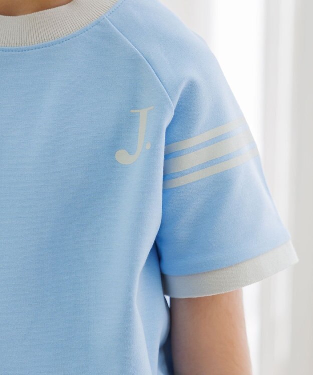 J.PRESS KIDS 【吸水速乾】【140-170cm】ポンチローマ ラグランＴシャツ サックスブルー系