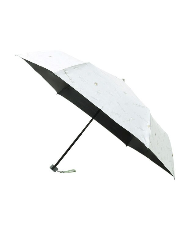 MOONBAT 【一級遮光/晴雨兼用】LANVIN en Bleu (ランバン オン ブルー) 折りたたみ日傘 ラインドローイング 遮光 遮熱 UV オフホワイト