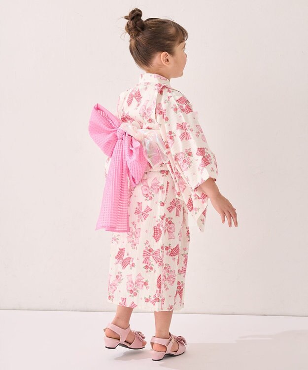 ANY KIDS 3WAY ロング丈 浴衣 セット リボン総柄