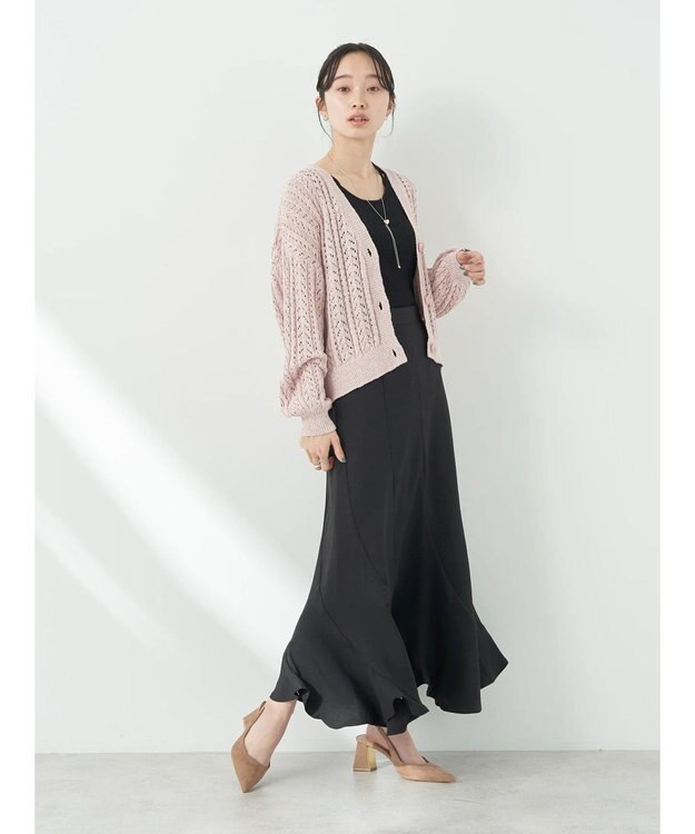 earth music&ecology レイヤリングニットタンクトップ Black