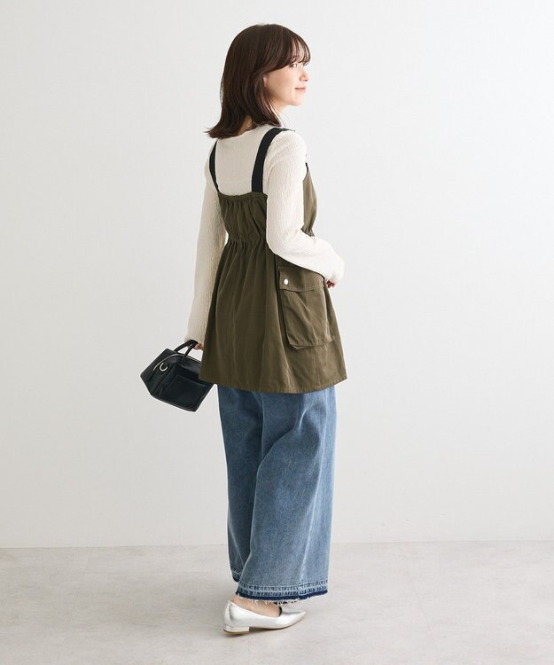 Green Parks タックワイドデニムパンツ Indigo