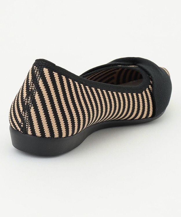 steppi 【洗える/撥水】リボン ポインテッド パンプス ブラック