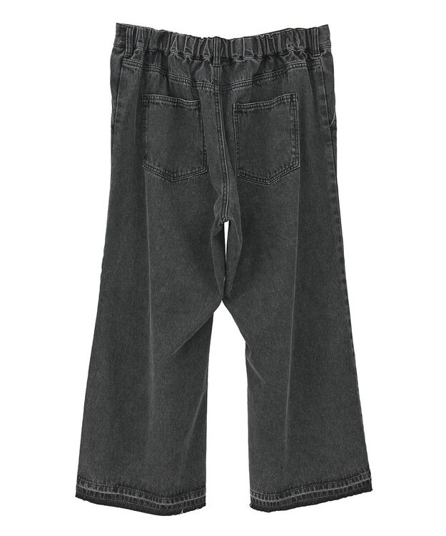 Green Parks タックワイドデニムパンツ Black