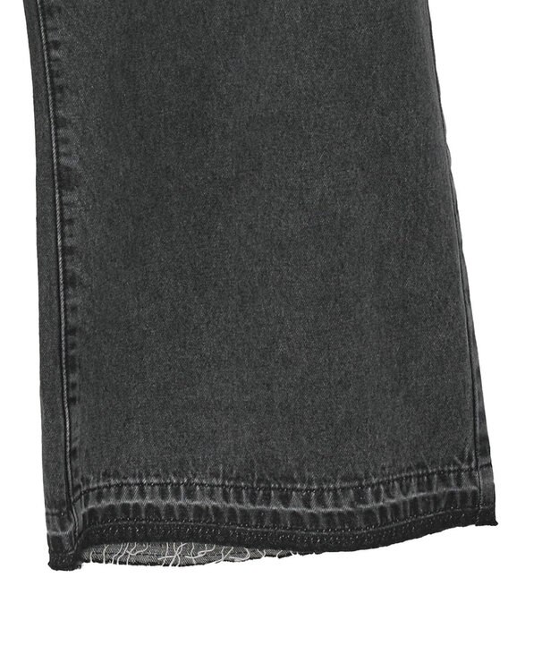 Green Parks タックワイドデニムパンツ Black