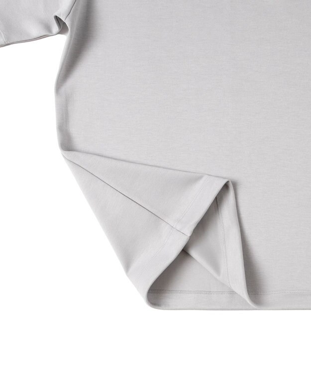 WEGO ドロストスーパーBIGハーフジップT（S） ライトグレー