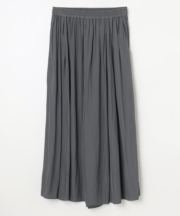 ANY 【ウエストゴム】ラップギャザースカーチョ チャコール