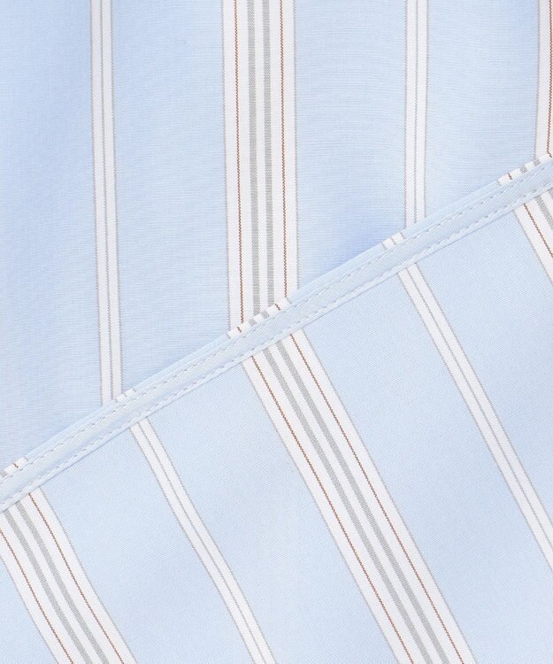 ICB 【WEB限定カラーあり・洗える】ラッフルデザインシャツ サックスブルーストライプ系［WEB限定］