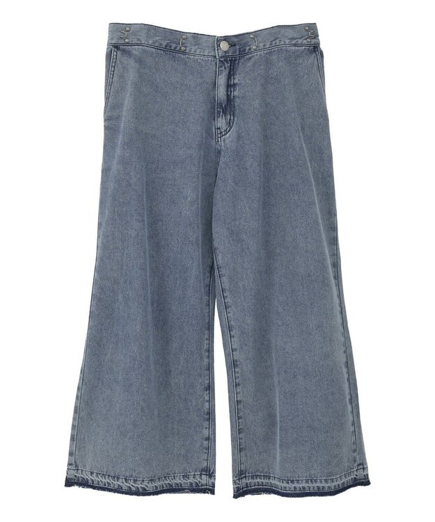 Green Parks タックワイドデニムパンツ Indigo